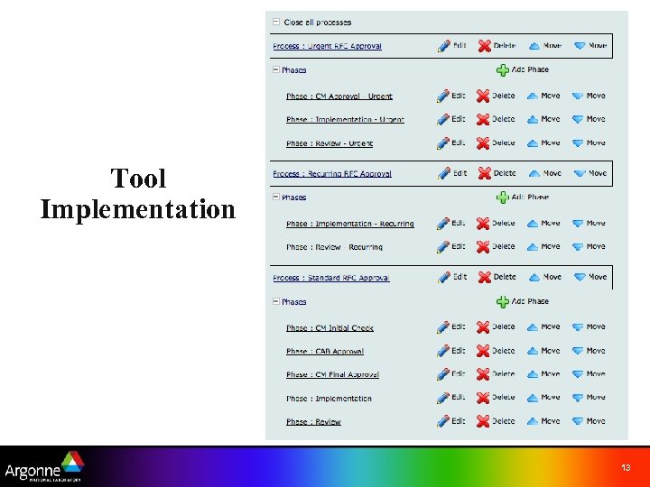 Tool Implementation 13 