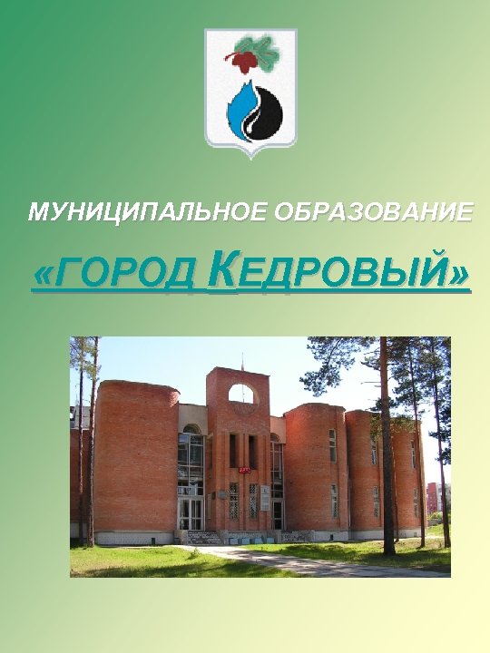 МУНИЦИПАЛЬНОЕ ОБРАЗОВАНИЕ «ГОРОД КЕДРОВЫЙ» 