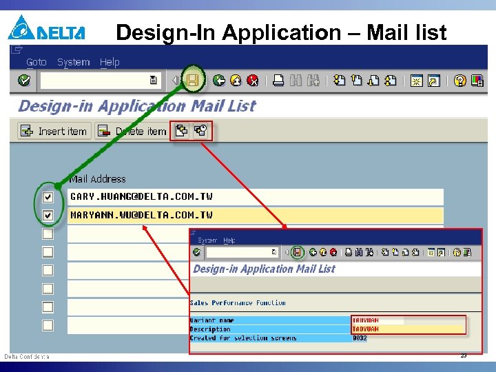 Design-In Application – Mail list 23 