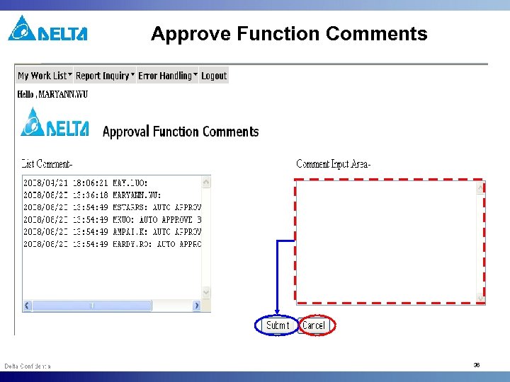 Approve Function Comments 36 