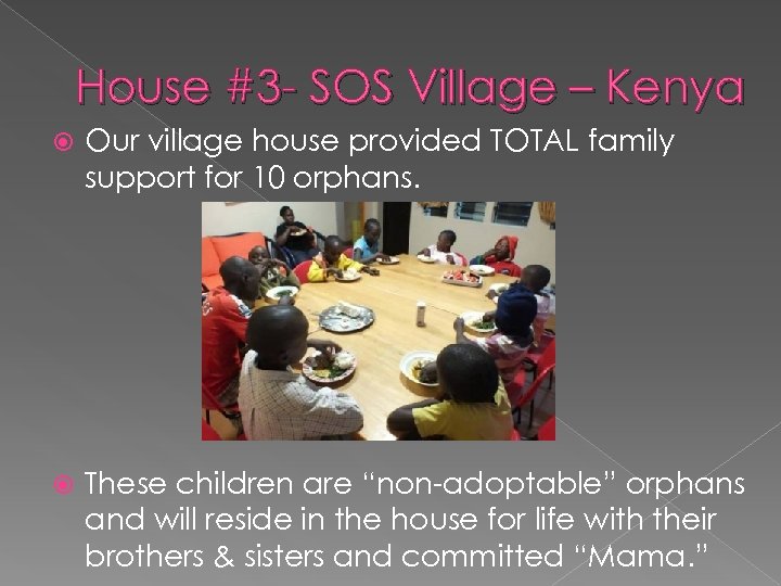 House #3 - SOS Village – Kenya Our village house provided TOTAL family support