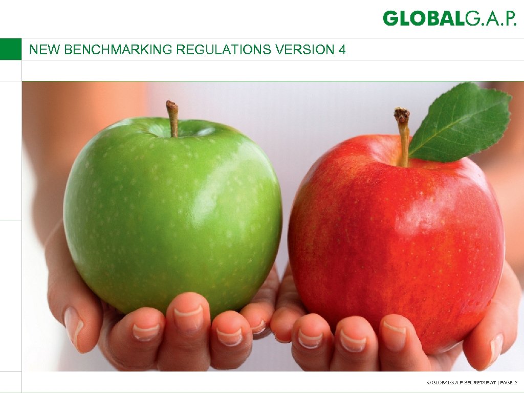 NEW BENCHMARKING REGULATIONS VERSION 4 © GLOBALG. A. P SECRETARIAT | PAGE 2 