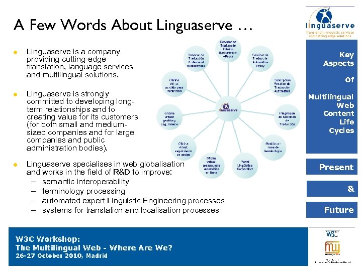 A Few Words About Linguaserve … Linguaserve is a company providing cutting-edge translation, language