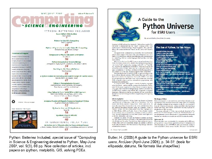 Python: Batteries Included, special issue of 