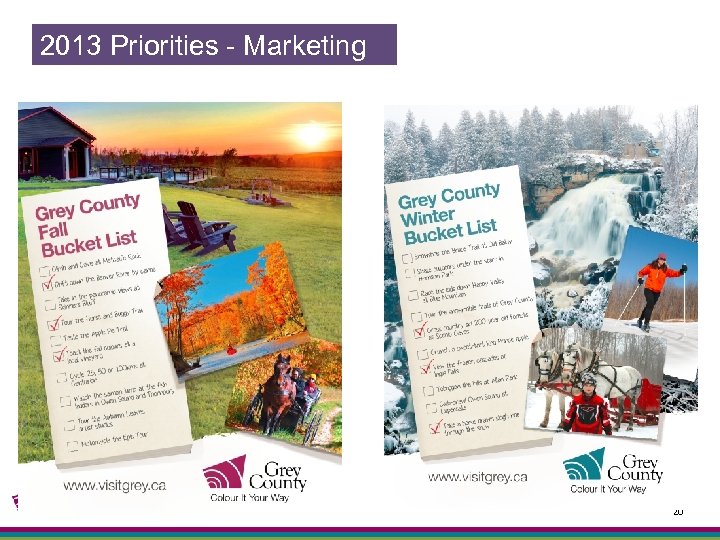 2013 Priorities - Marketing 20 