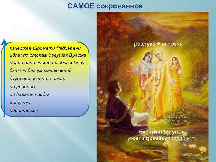 САМОЕ сокровенное качества Шримати Радхарани идти по стопам девушек Враджа разлука + встреча обретение