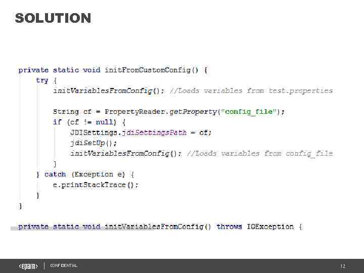 SOLUTION CONFIDENTIAL 12 