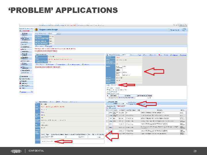 ‘PROBLEM’ APPLICATIONS CONFIDENTIAL 28 