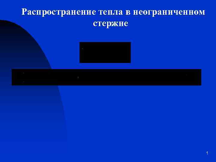 Распространение тепла в неограниченном стержне 1 