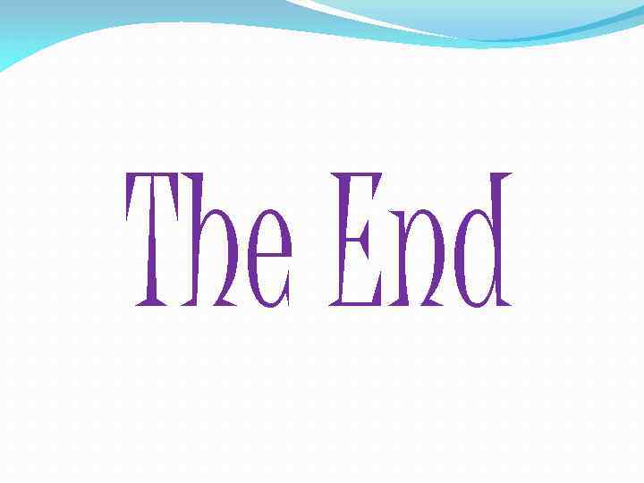 The End 