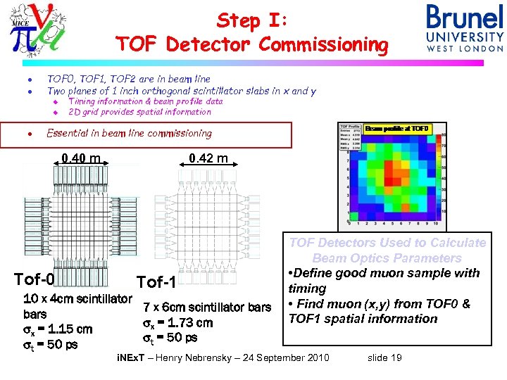 Step I: TOF Detector Commissioning · · TOF 0, TOF 1, TOF 2 are