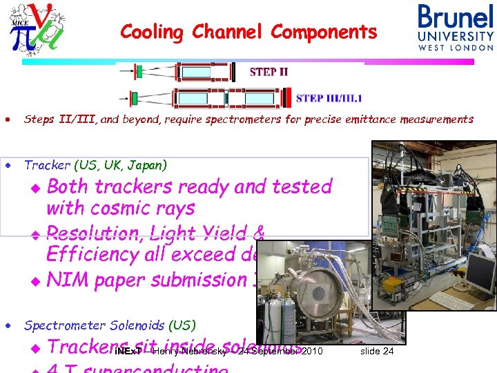 Cooling Channel Components · Steps II/III, and beyond, require spectrometers for precise emittance measurements