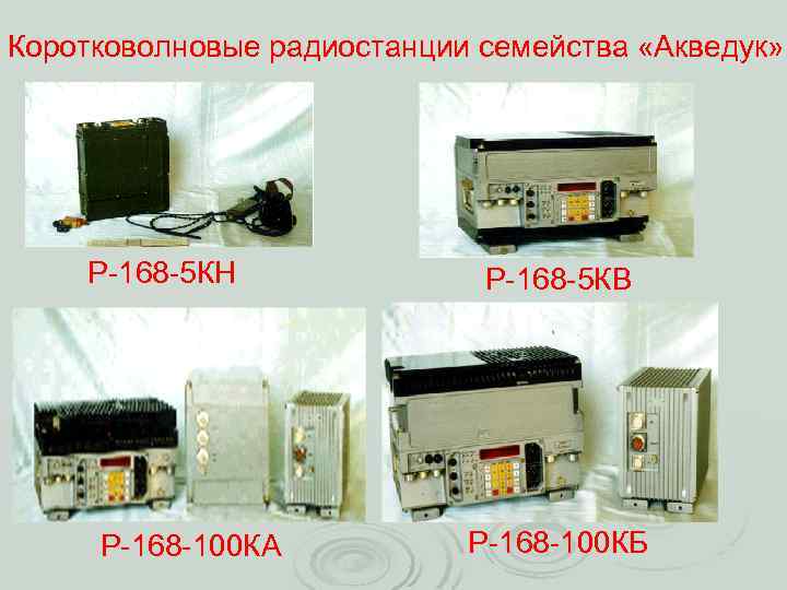 Коротковолновые радиостанции семейства «Акведук» Р 168 5 КН Р 168 100 КА Р 168