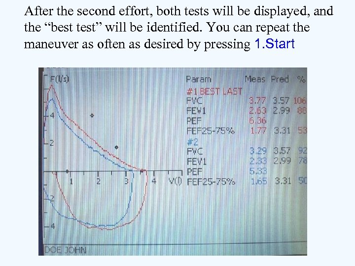 After the second effort, both tests will be displayed, and the “best test” will