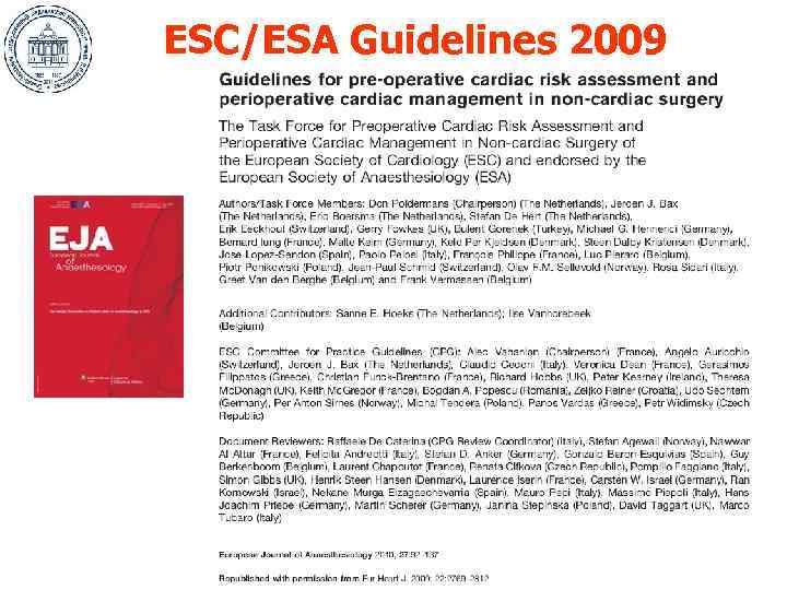 ESC/ESA Guidelines 2009 