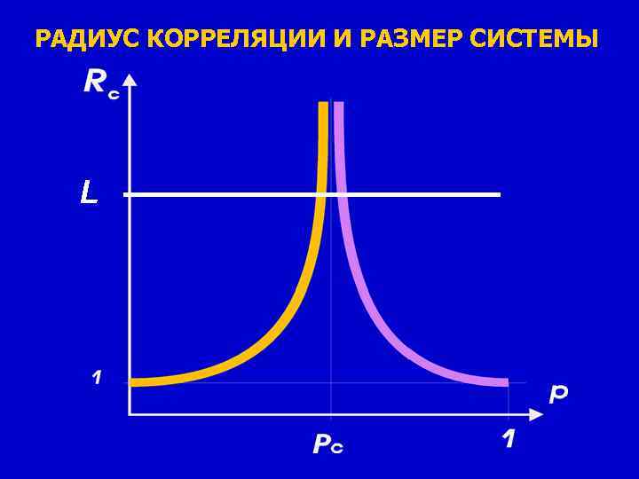 РАДИУС КОРРЕЛЯЦИИ И РАЗМЕР СИСТЕМЫ L 