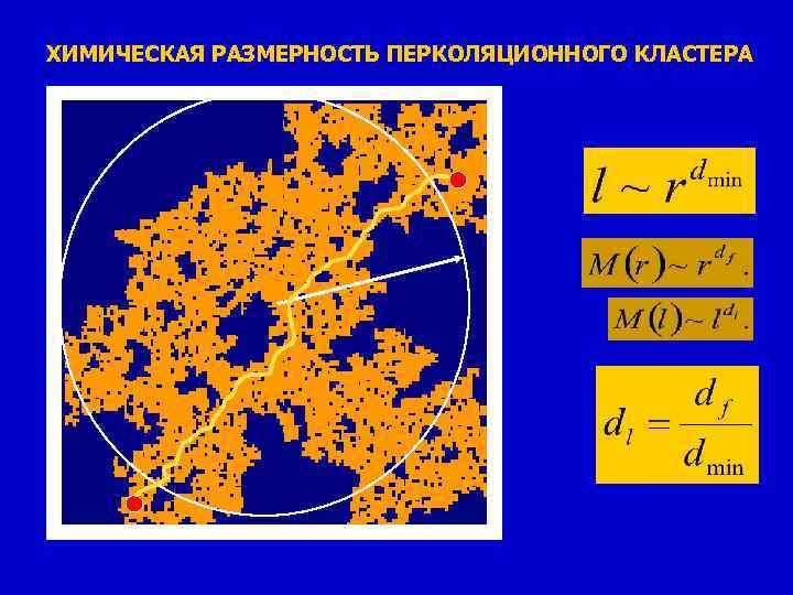 ХИМИЧЕСКАЯ РАЗМЕРНОСТЬ ПЕРКОЛЯЦИОННОГО КЛАСТЕРА 