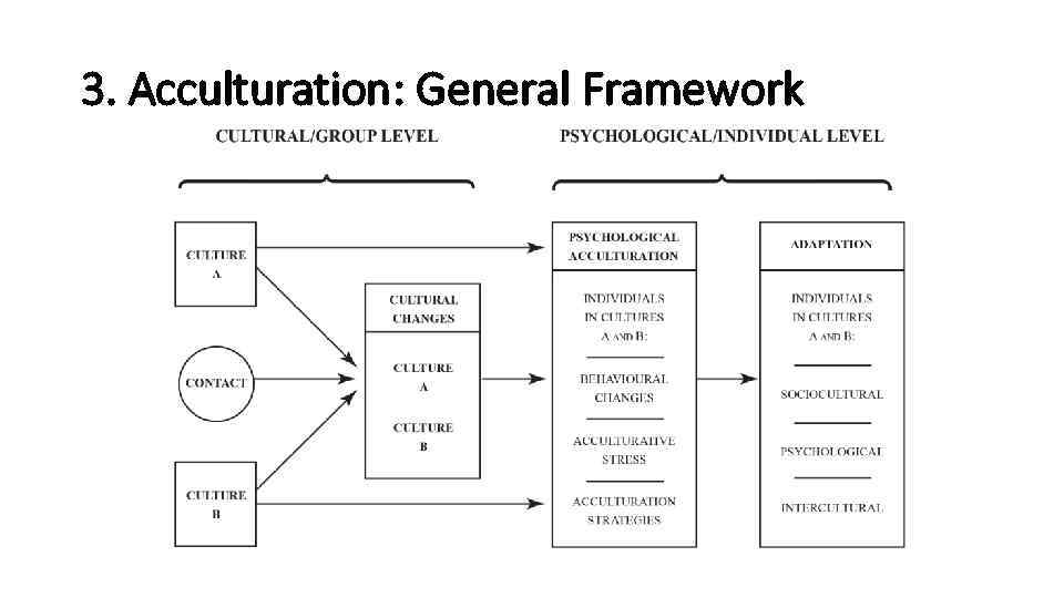 3. Acculturation: General Framework 