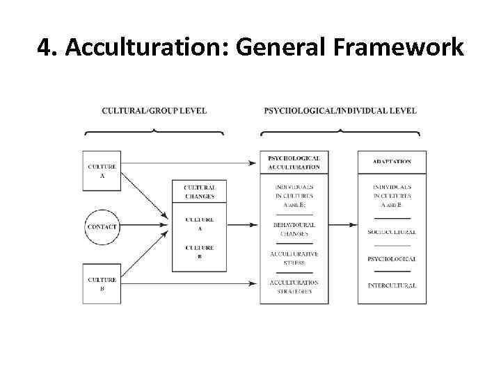 4. Acculturation: General Framework 