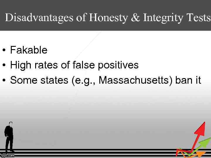 Disadvantages of Honesty & Integrity Tests • Fakable • High rates of false positives