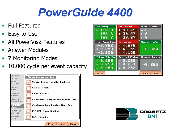 Power. Guide 4400 • • • Full Featured Easy to Use All Power. Visa
