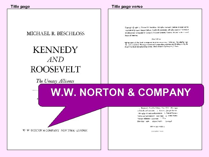 Title page verso W. W. NORTON & COMPANY 