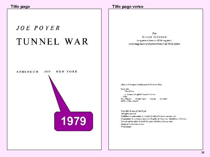 Title page verso 1979 28 