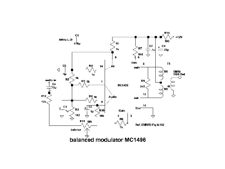 balanced modulator MC 1496 