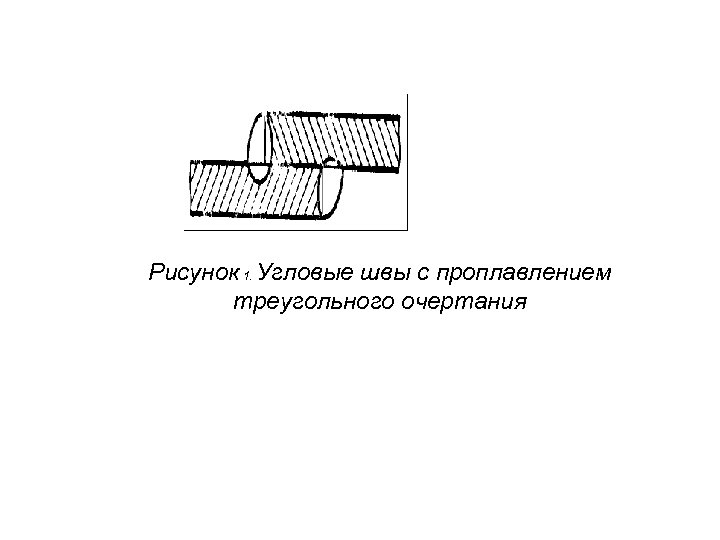 Рисунок 1. Угловые швы с проплавлением треугольного очертания 