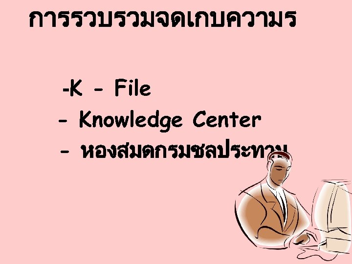 การรวบรวมจดเกบความร -K - File - Knowledge Center - หองสมดกรมชลประทาน 