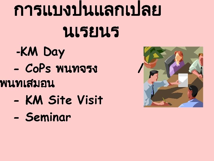 การแบงปนแลกเปลย นเรยนร -KM Day - Co. Ps พนทจรง พนทเสมอน - KM Site Visit -