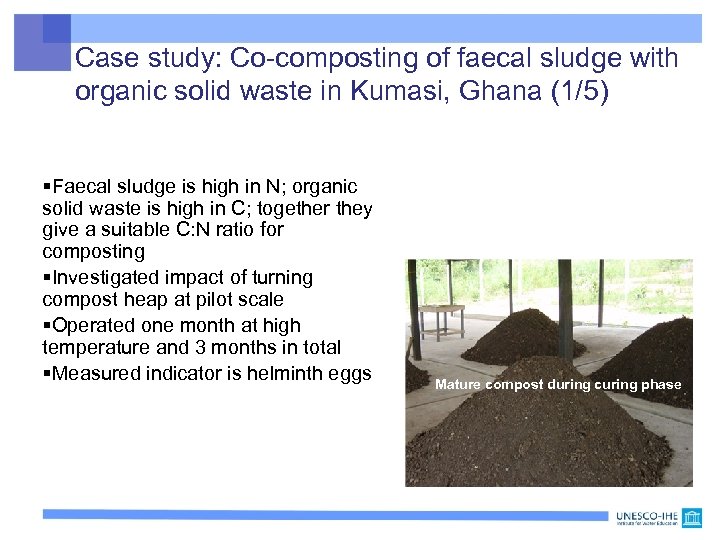 Case study: Co-composting of faecal sludge with organic solid waste in Kumasi, Ghana (1/5)