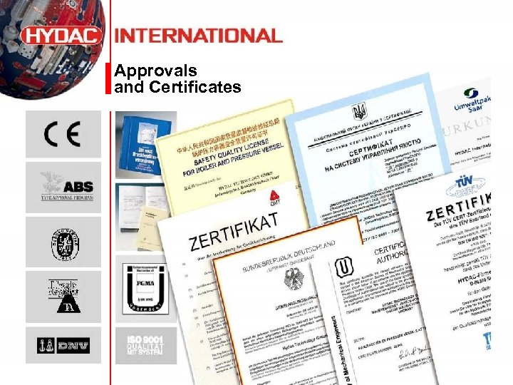 Approvals and Certificates 