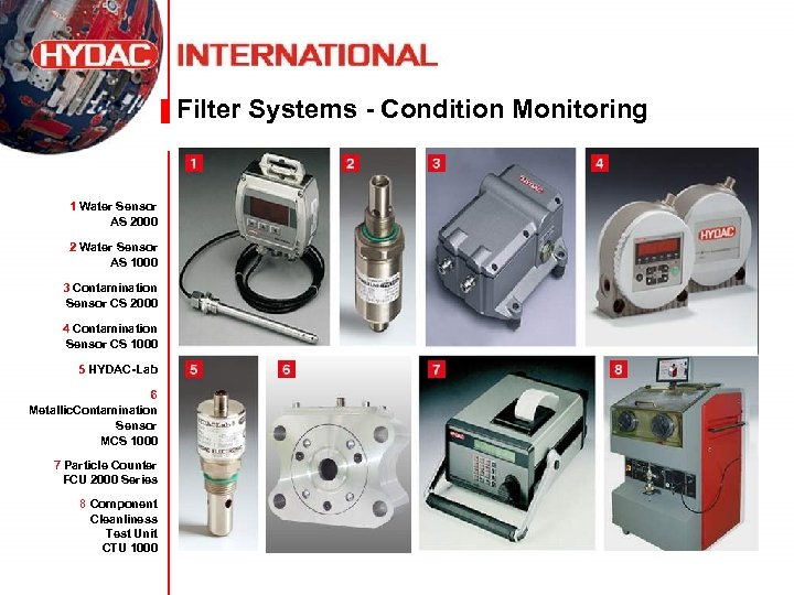 Filter Systems - Condition Monitoring 1 Water Sensor AS 2000 2 Water Sensor AS