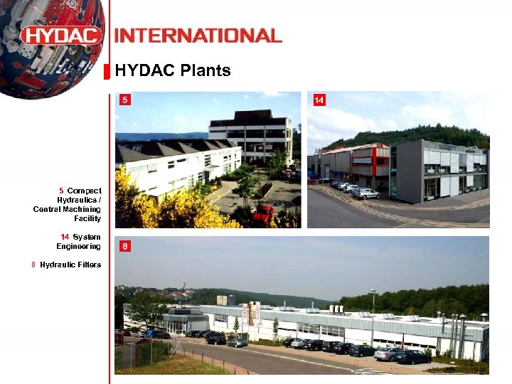 HYDAC Plants 14 5 Compact Hydraulics / Central Machining Facility 14 System Engineering 8