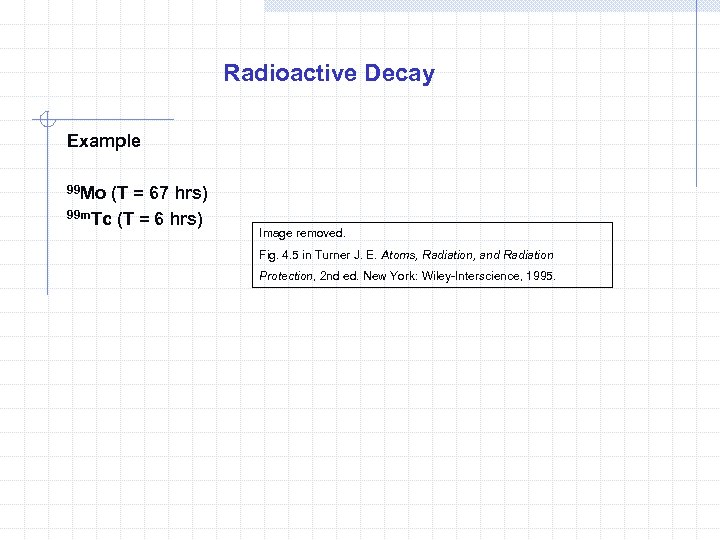 Radioactive Decay Example 99 Mo (T = 67 hrs) 99 m. Tc (T =