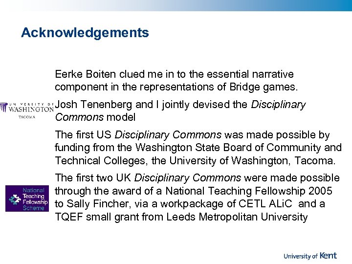 Acknowledgements Eerke Boiten clued me in to the essential narrative component in the representations