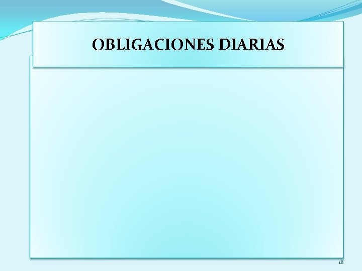 OBLIGACIONES DIARIAS 18 