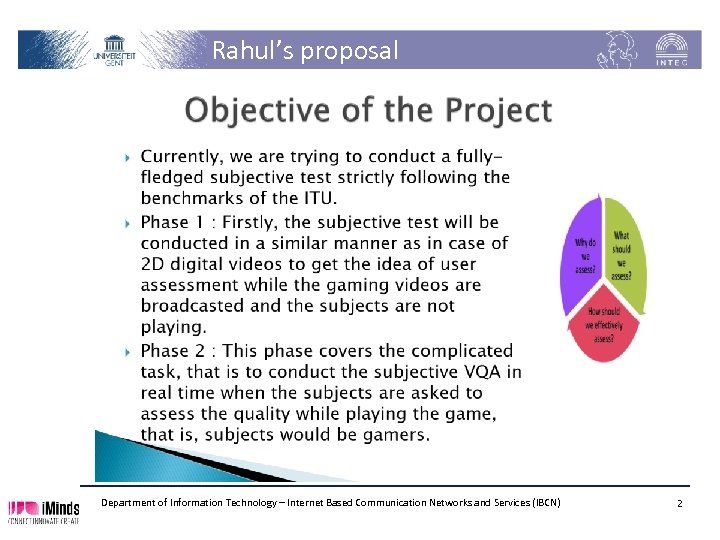Rahul’s proposal Department of Information Technology – Internet Based Communication Networks and Services (IBCN)