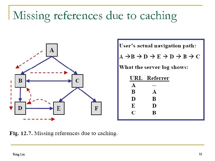 Missing references due to caching Bing Liu 19 