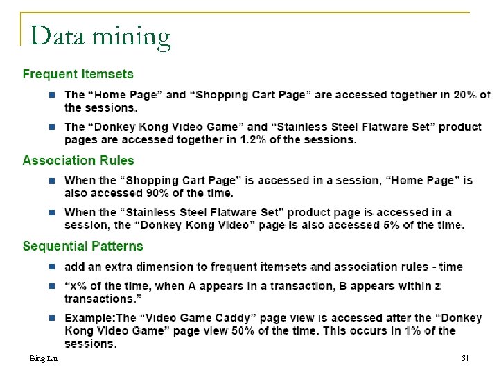 Data mining Bing Liu 34 