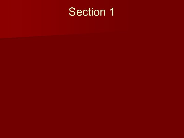 Section 1 