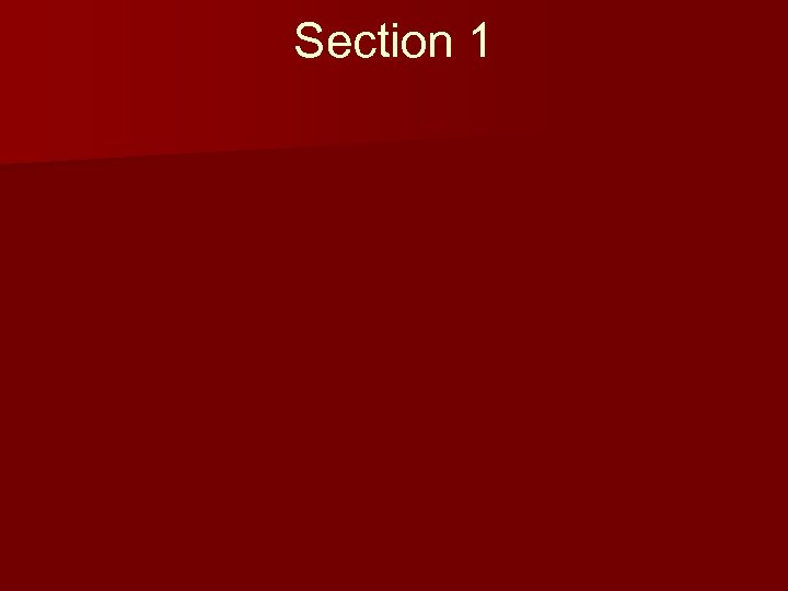 Section 1 