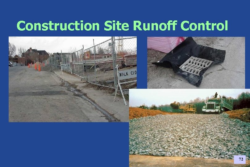 Construction Site Runoff Control 72 