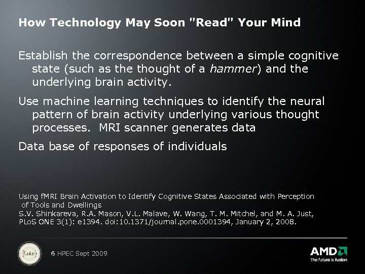 How Technology May Soon "Read" Your Mind Establish the correspondence between a simple cognitive