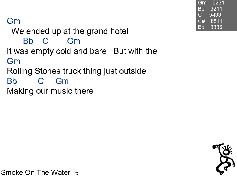 Gm We ended up at the grand hotel Bb C Gm It was empty