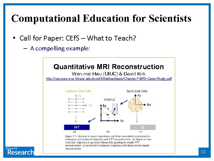Computational Education for Scientists • Call for Paper: CEf. S – What to Teach?