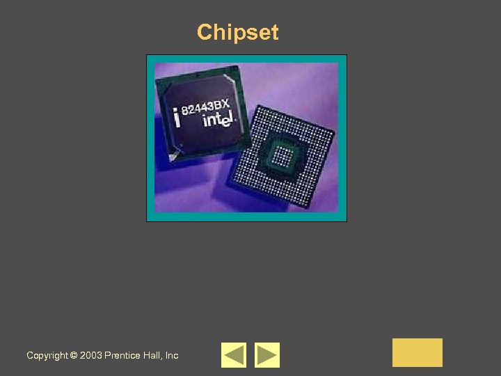 Chipset Copyright © 2003 Prentice Hall, Inc 