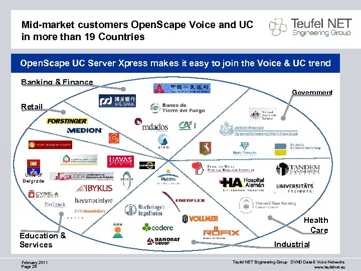 Mid-market customers Open. Scape Voice and UC in more than 19 Countries Open. Scape