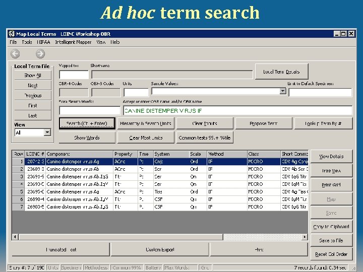 Ad hoc term search © 2008 Regenstrief Institute and James Case 